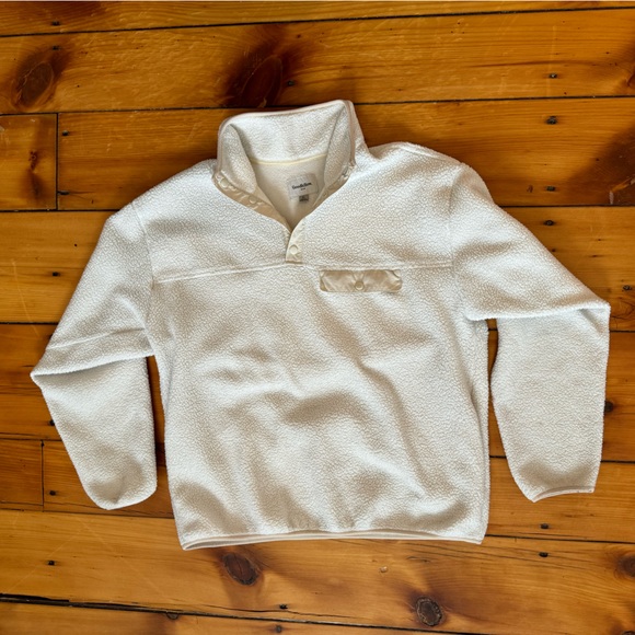 Goodfellow & Co. Henley Kangaroo Pocket White Sherpa Jacket - Picture 1 of 3